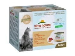 Almo Nature Chat HFC Natural Light Thon Crevettes 4 X 50 G