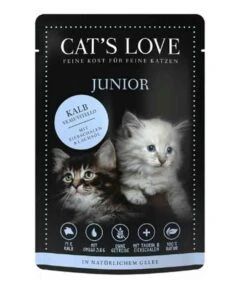 Cat's Love Junior Veau Sans Céréales Et Sans Gluten 12 X 85 G