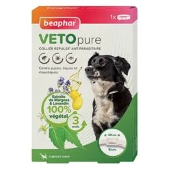 Beaphar VETOpure Chien Collier Répulsif Antiparasitaire Blanc