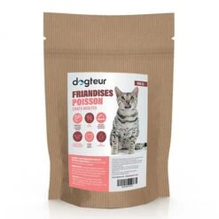 Dogteur Friandises Sans Céréales Au Poisson Chat 100 G - DLUO: 28/06/2023