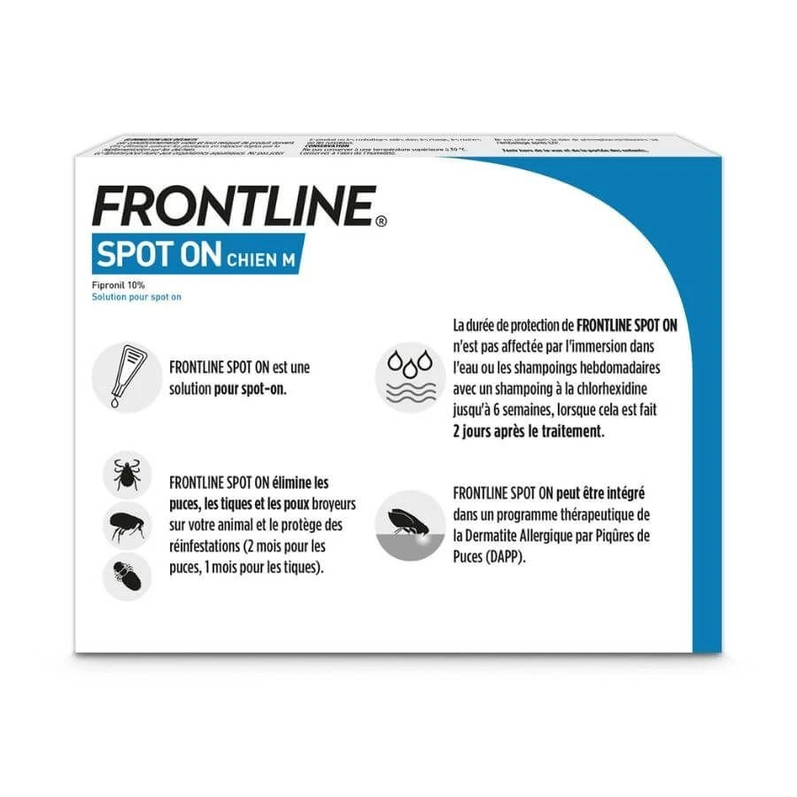 Frontline Spot On Chien De 10-20 Kg 4 Pipettes 4 Frontline Spot On Chien De 10-20 Kg 4 Pipettes – Image 2