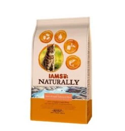Iams Naturally Croquettes Chat Adulte Saumon Et Riz 2.7 Kg - DLUO: 30/06/2023