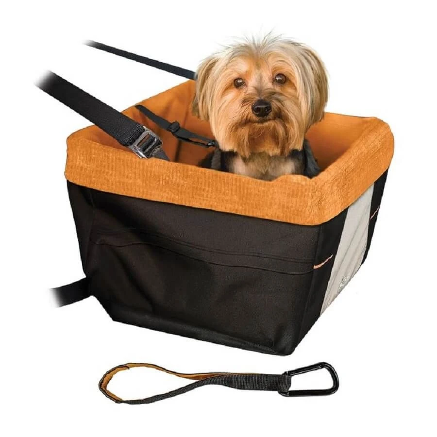 Kurgo Skybox Booster Siège Rehausseur Voiture Pour Chien Noir Et Orange