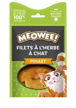 MEOWEE! Friandises Filets De Poulet Avec Catnip Pour Chat 35 G