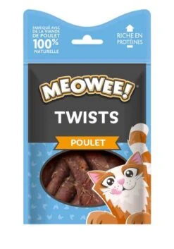 MEOWEE! Friandises Twists Au Poulet Pour Chat 35 G
