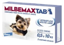 Milbemax Tab Vermifuge Chiots Et Petits Chiens De 0,5 à 10kg 2cps