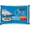 Purina One Chat Stérilisé Poulet Bœuf 4 X 85 G -Animalerie one scht fraicchat ster4x85g