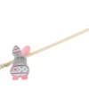Zolux Jouet KALI Canne à Pêche Lapin Gris Pour Chat -Animalerie zolux kali canne a peche gris lapin herbe chat
